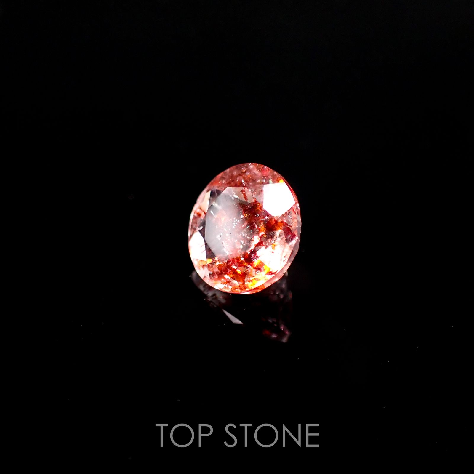 ファイヤークォーツ ナイジェリア産 ルース 1.38ct[210510704]7.3×7.3mm前後