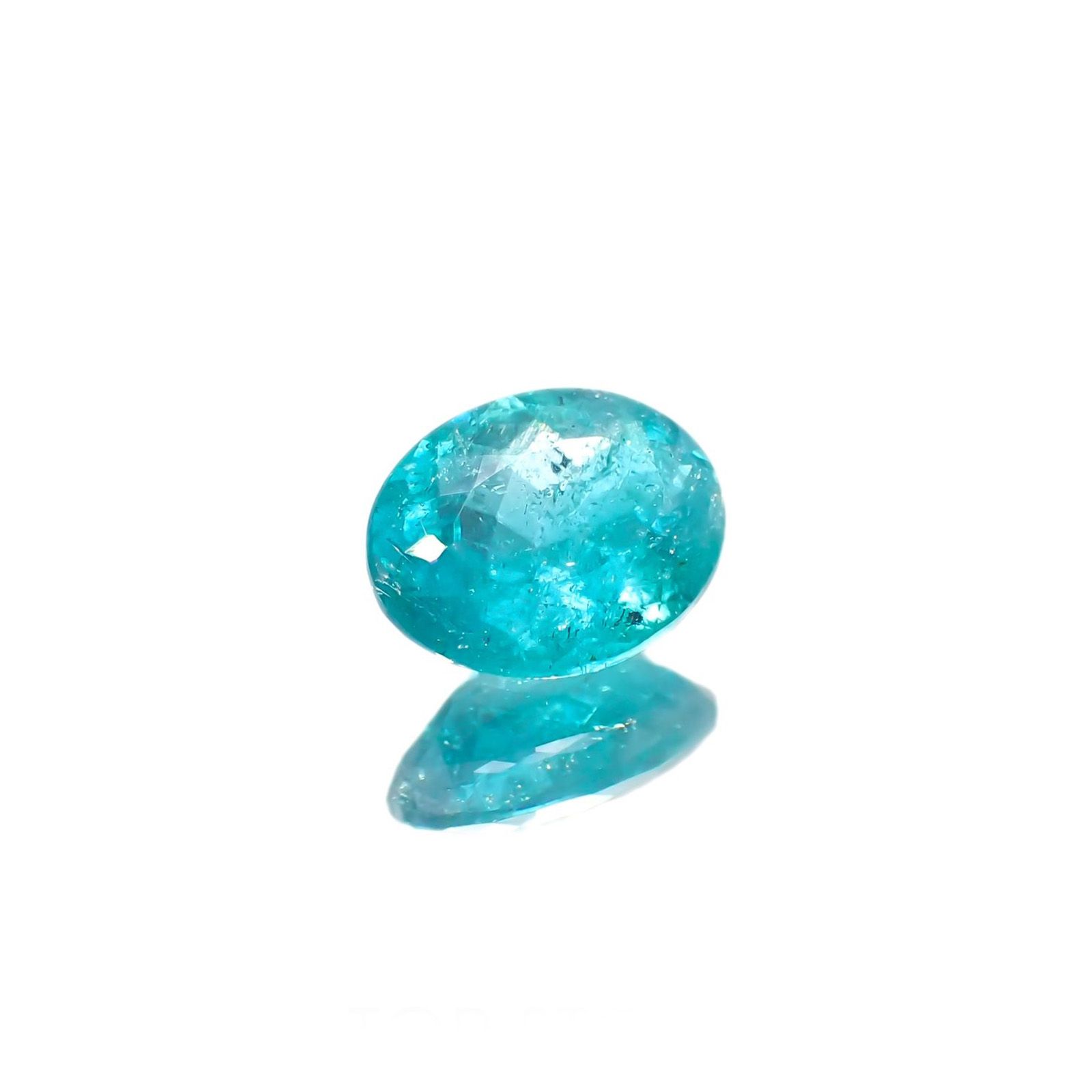 パライバトルマリン(宝石名トルマリン/別名パライバ・トルマリン) ブラジル産 GIA鑑付 1.14ct / 7.8×6.1mm前後 [19110906]