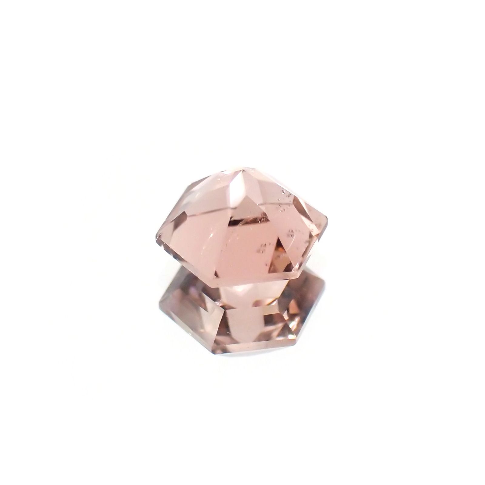 ◇ヘキサゴンカット◇オレンジトルマリン(宝石名トルマリン) ブラジル/アフリカ産 識別済 0.59ct / 5.1x5.1mm前後 [26019159]