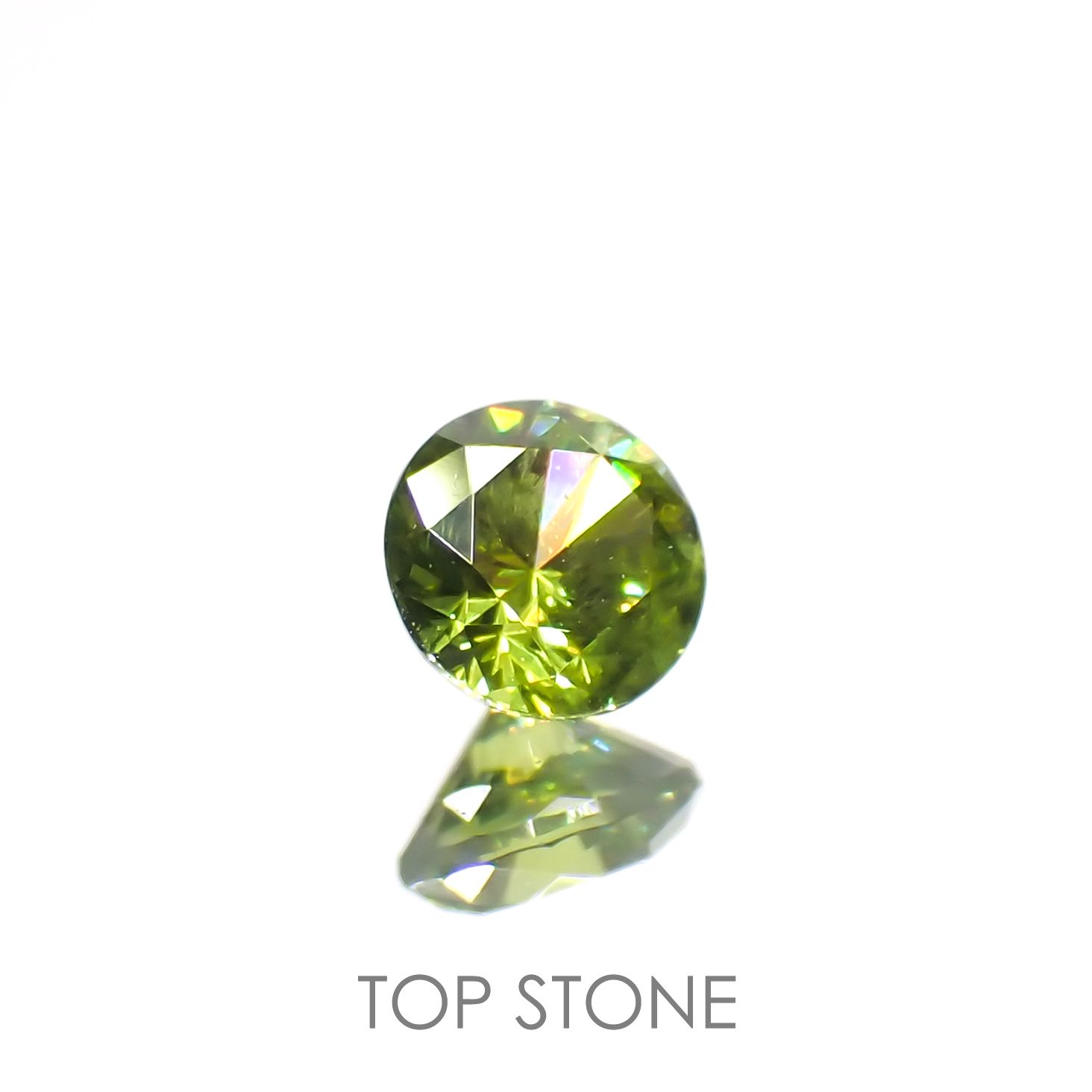 デマントイドガーネット(宝石名デマントイド・ガーネット)ロシア産 0.19ct 識別済[221119163]3.4x3.4mm前後