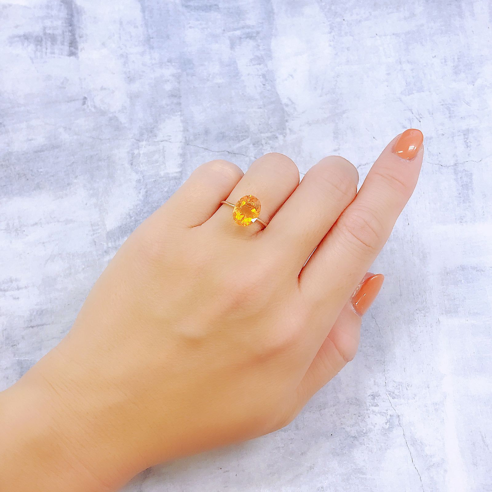 ファイヤーオパール メキシコ産 1.97ct[221018347]10.3x8.1mm前後