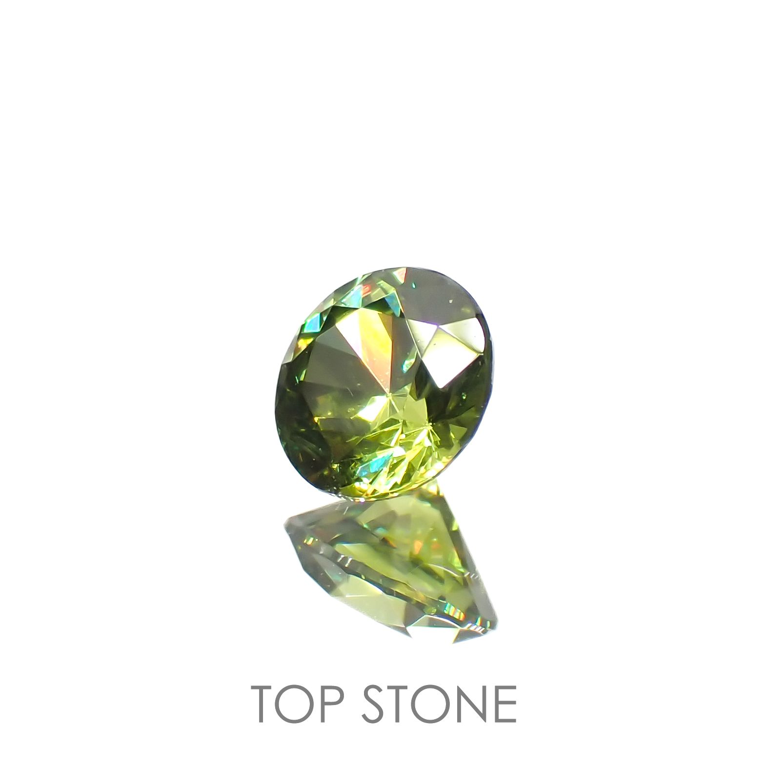デマントイドガーネット(宝石名デマントイド・ガーネット)ロシア産 0.26ct 識別済[221219463]3.8x3.9mm前後