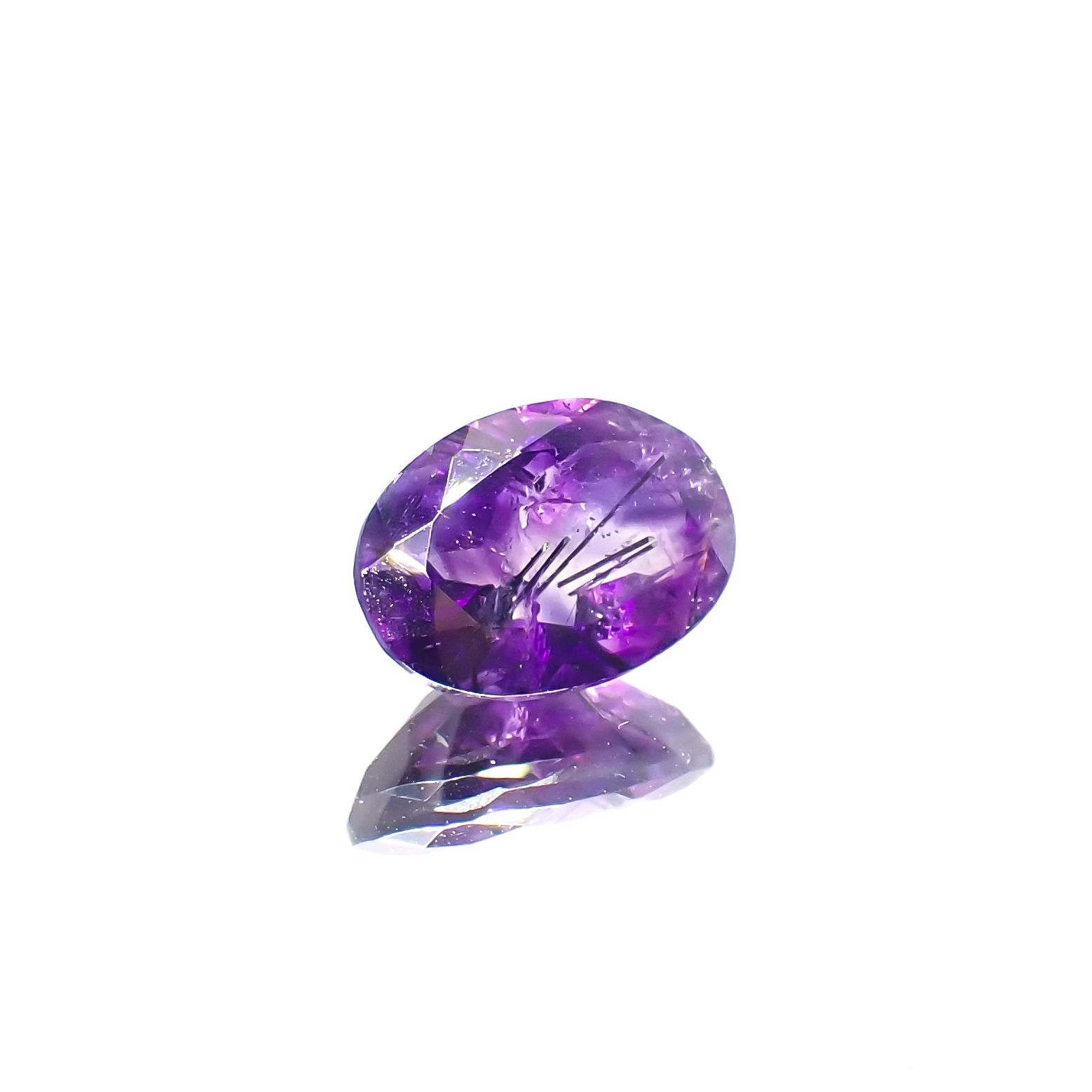 アメジストエレスチャル ナイジェリア産 2.62ct[230622441]11.1x7.9mm前後