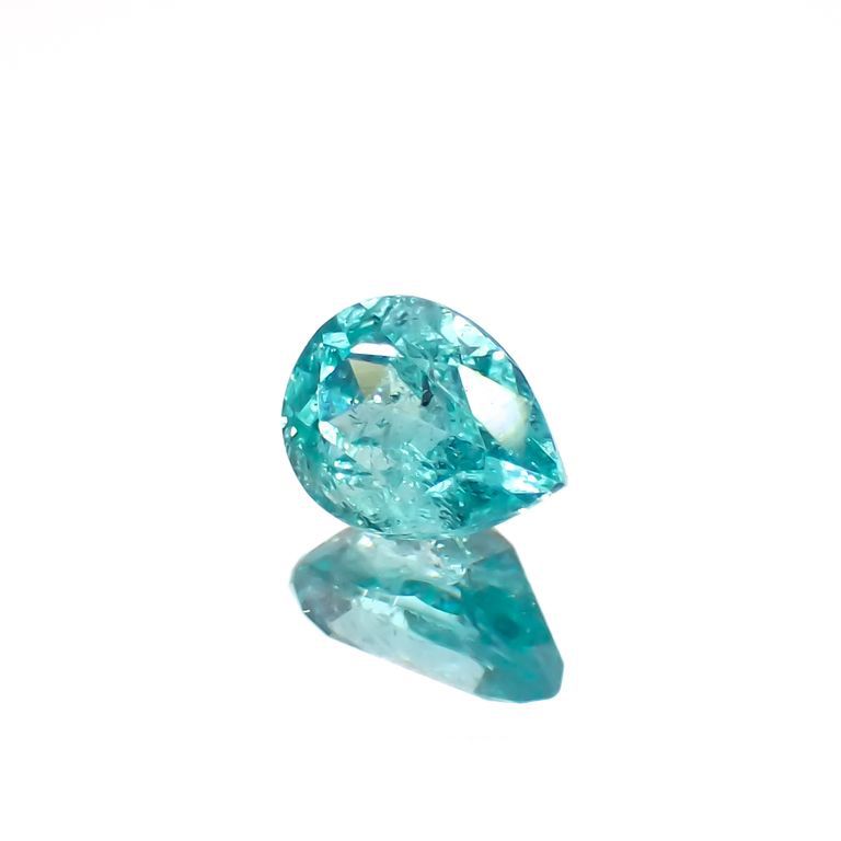パライバトルマリン(宝石名トルマリン/別名パライバ・トルマリン)ブラジル・キントス鉱山産 0.246ct ソ付(宝貴協)[221018737]4.6x3.4mm前後