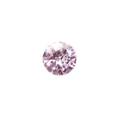 ピンクダイヤモンド(宝石名ダイアモンド I-1/FANCY LIGHT PURPLISH PINK) 0.067ct ソ付(CGL)[230321211]2.71x2.75mm前後