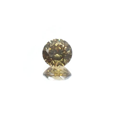 イエロージルコン(宝石名ジルコン) スリランカ/カンボジア産 0.80ct 識別済[210510692]5.2×5.1mm前後