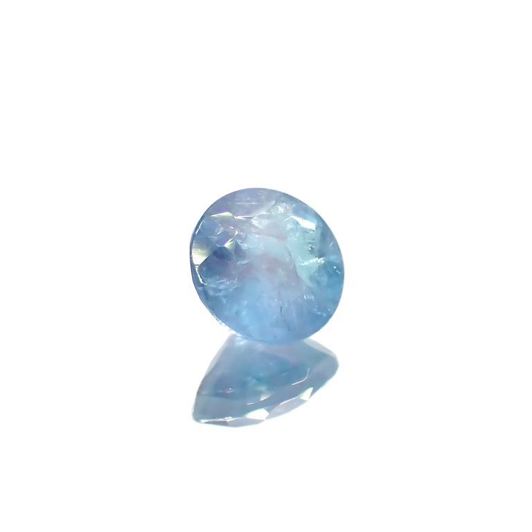 バイカラーパライバトルマリン 非加熱 ブラジル・バターリャ鉱山産 0.40ct[230220472]4.7x4.7mm前後