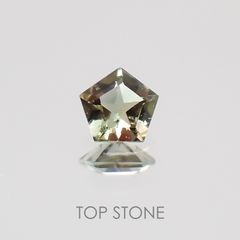 ◇ペンタゴンカット◇バイカラートルマリンSA ブラジル・アフリカ産 ルース 0.09ct[21019135]3.1×3.1mm前後