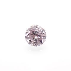 ピンクダイヤモンド(宝石名ダイアモンド I-1/VERY LIGHT PURPLISH PINK) 0.149ct ソ付(CGL)[230120132]3.19x3.26mm前後