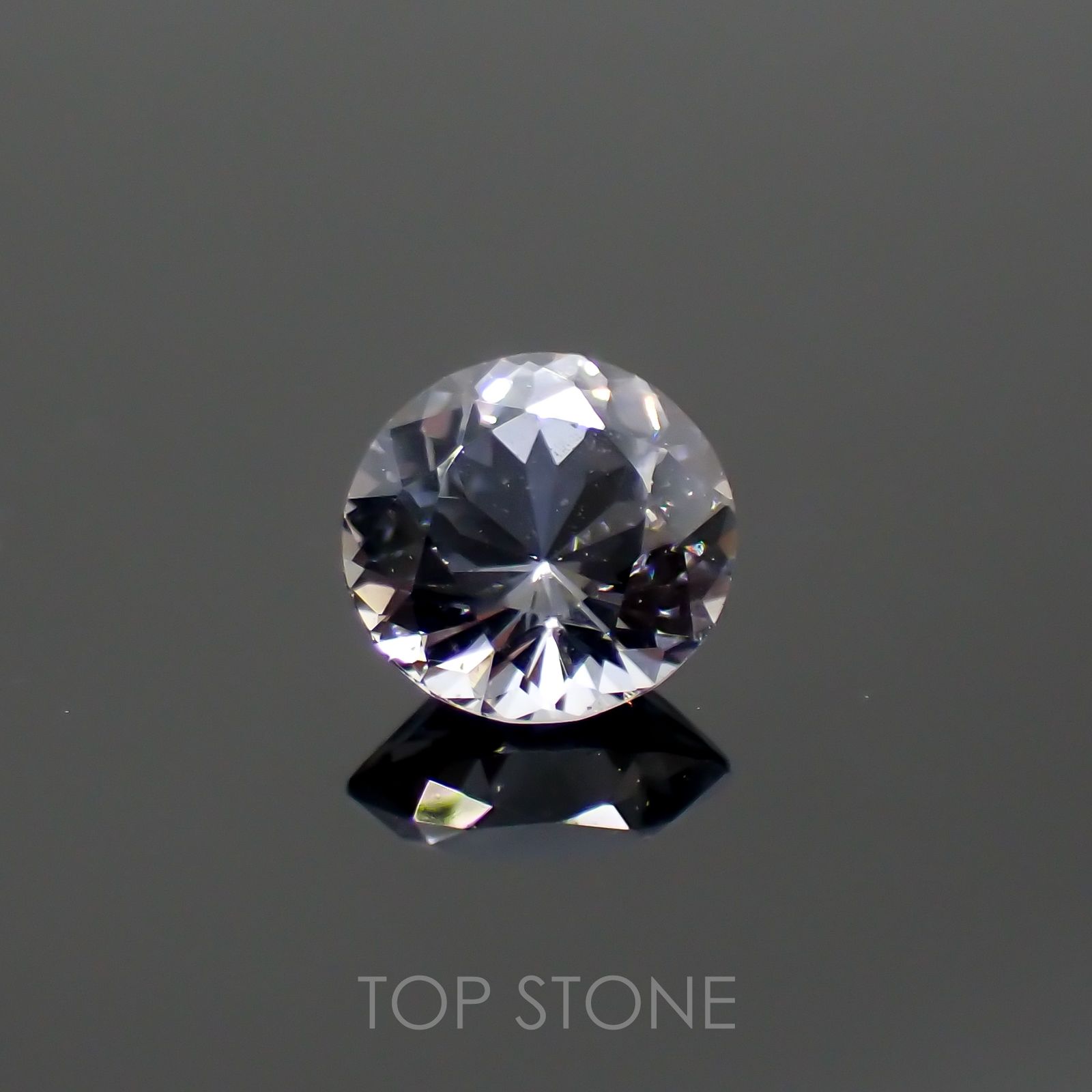 グレイッシュブルースピネル(宝石名スピネル) ビルマ産 0.49ct 識別済[211013468]5×4.9mm前後