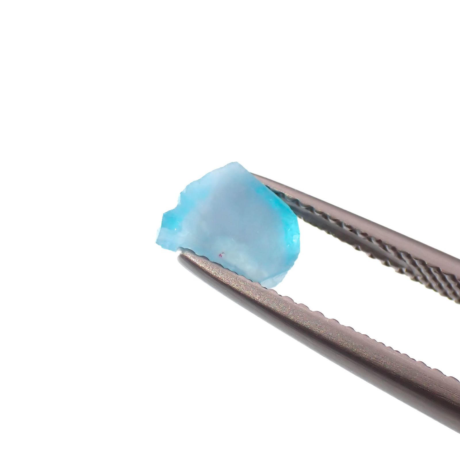 パライバトルマリン原石スライス ブラジル・パライバ州バターリャ鉱山産 1.03ct[230321166]7.3x5.4mm前後