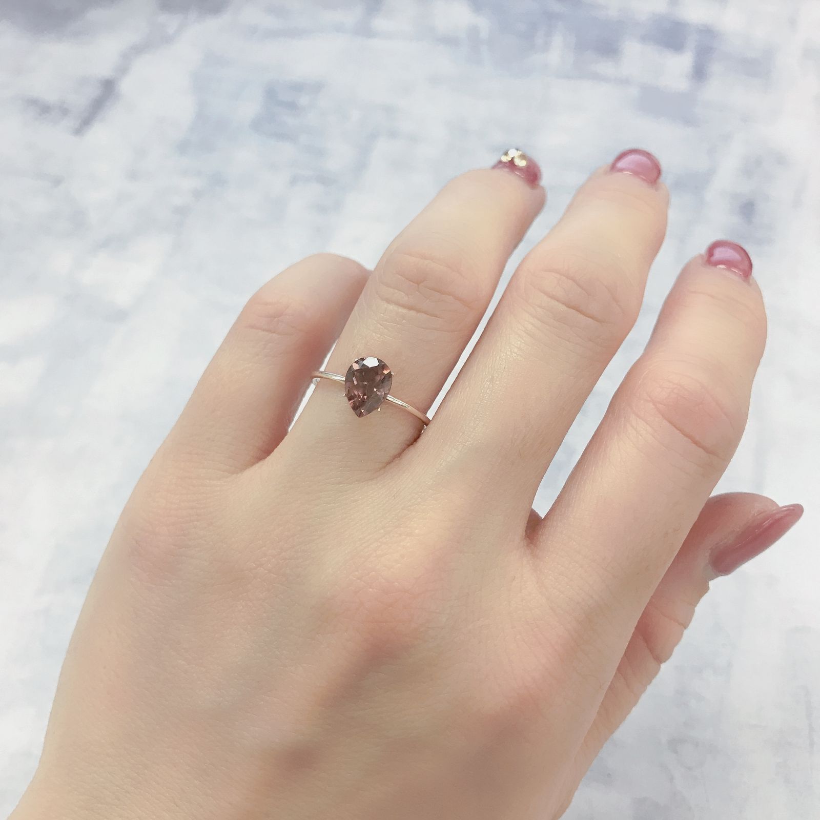 ピンクジルコン(宝石名ジルコン)スリランカ/カンボジア産 1.69ct 識別済[220114926]7.9x5.9mm前後