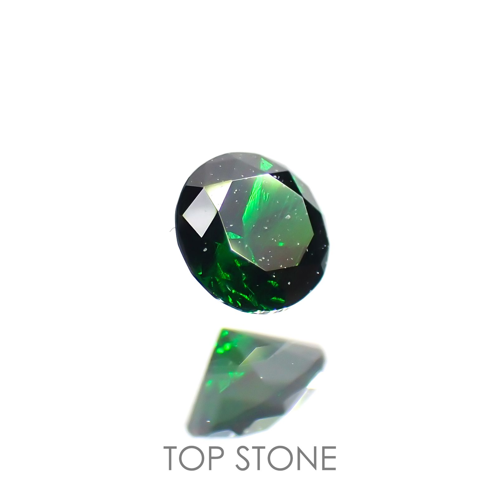 デマントイドガーネット(宝石名デマントイド・ガーネット) ロシア産 0.135ct ソ付(彩珠)[20129274]3×3mm前後