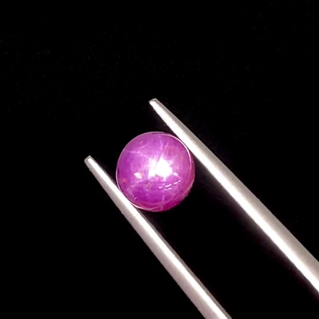 パープルスターサファイア(宝石名パープル・スター サファイア)インド