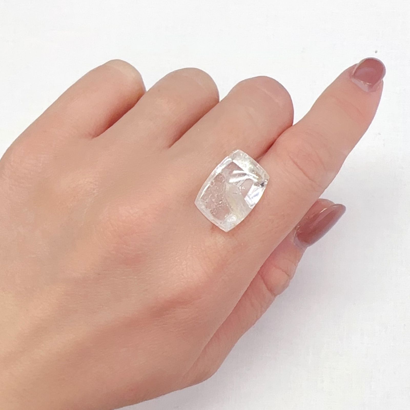 マニフェストインクォーツ ブラジル産 16.12ct[240125659]18.1x12.7mm前後