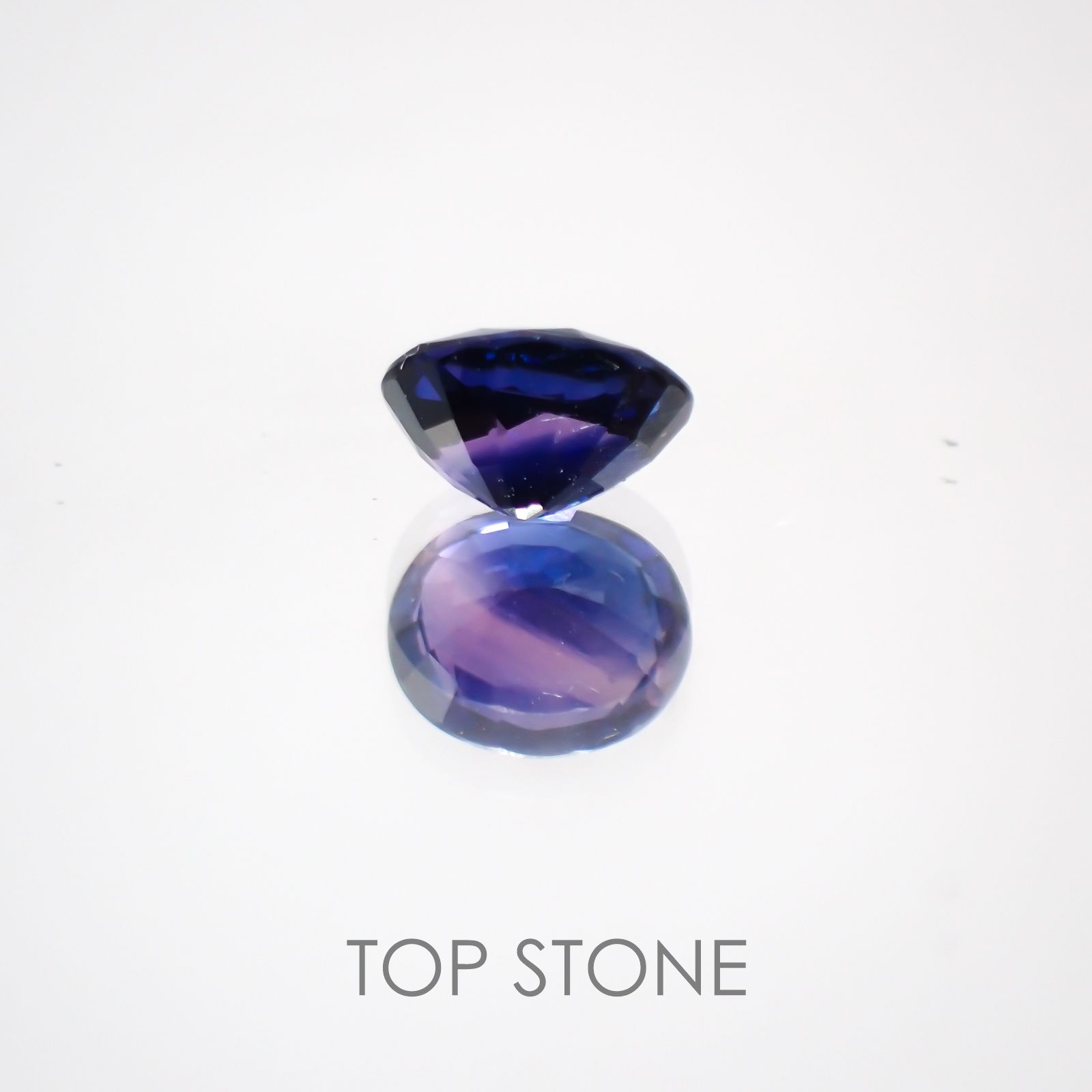 バイカラーサファイア(宝石名バイカラー・サファイア) タンザニア産 0.58ct 識別済[210410594]5.3×4.3mm前後