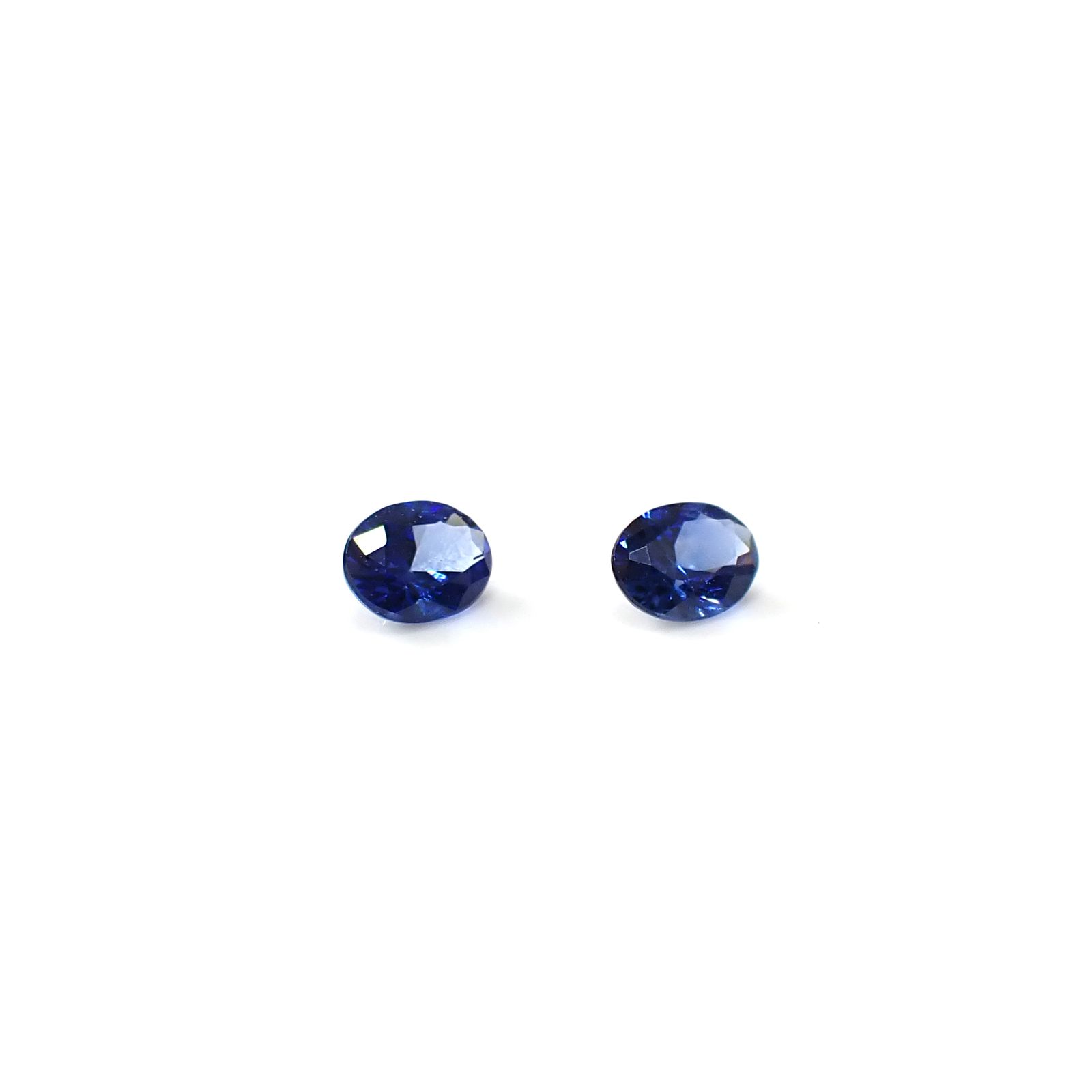 ◇ペアセット◇サファイア スリランカ/マダガスカル産 0.40ct(2pcs合計) [250830995]4x3mm前後