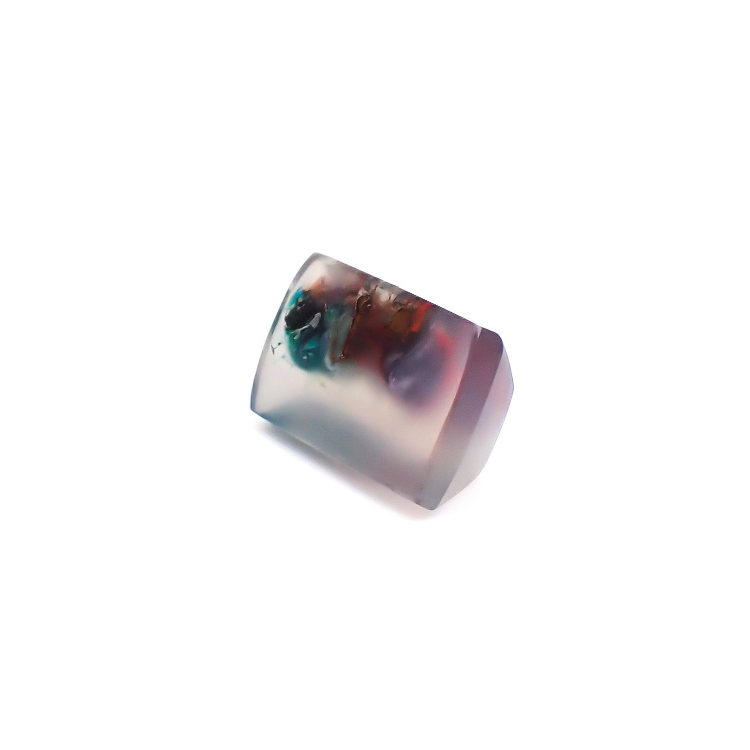 コッパークリソコラインカルセドニー インドネシア産 6.14ct / 13.8x8.3mm前後 [260932798]