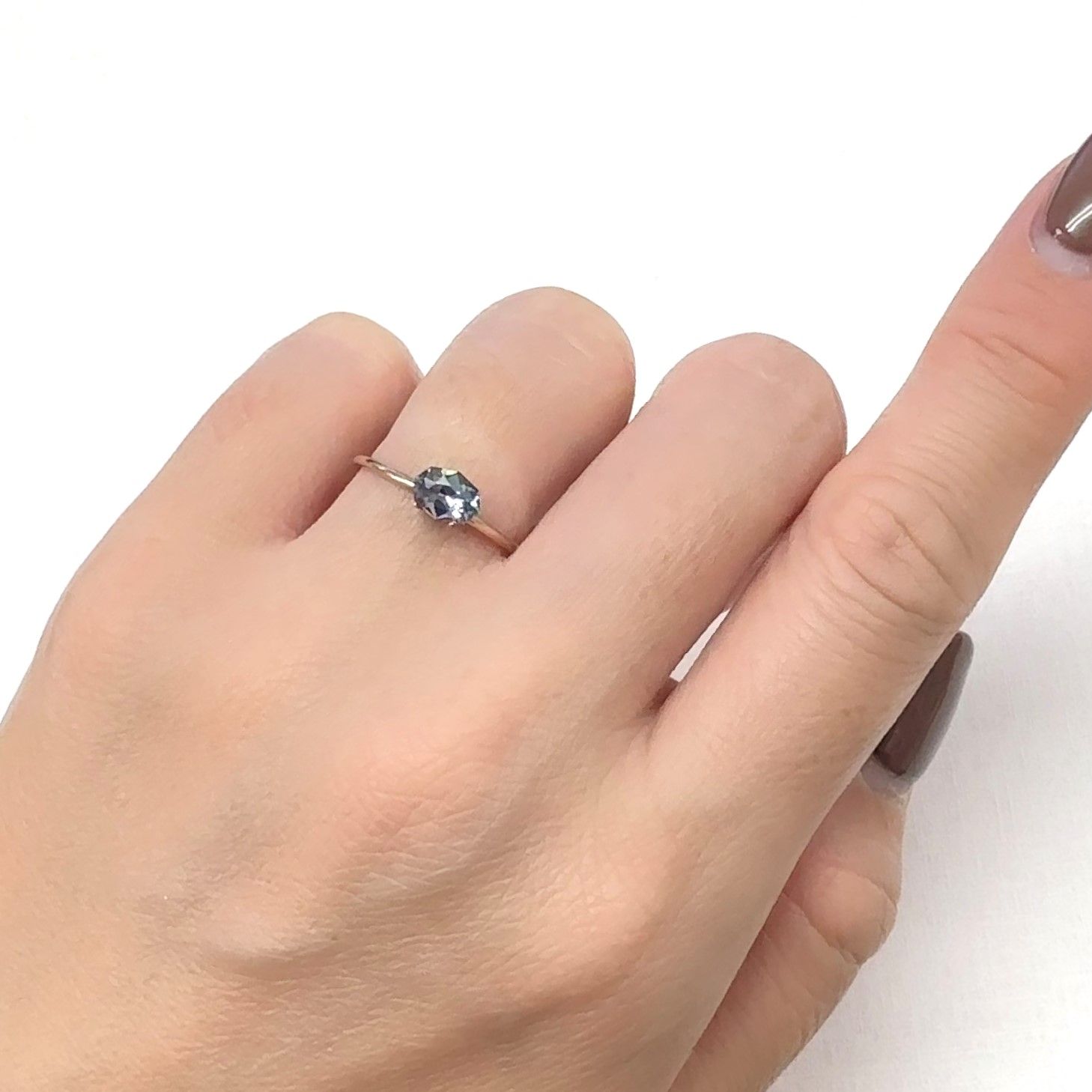 ◇カスタムカット◇バイカラータンザナイト 非加熱 タンザニア産 0.52ct [241029376]6.5x4.6mm前後