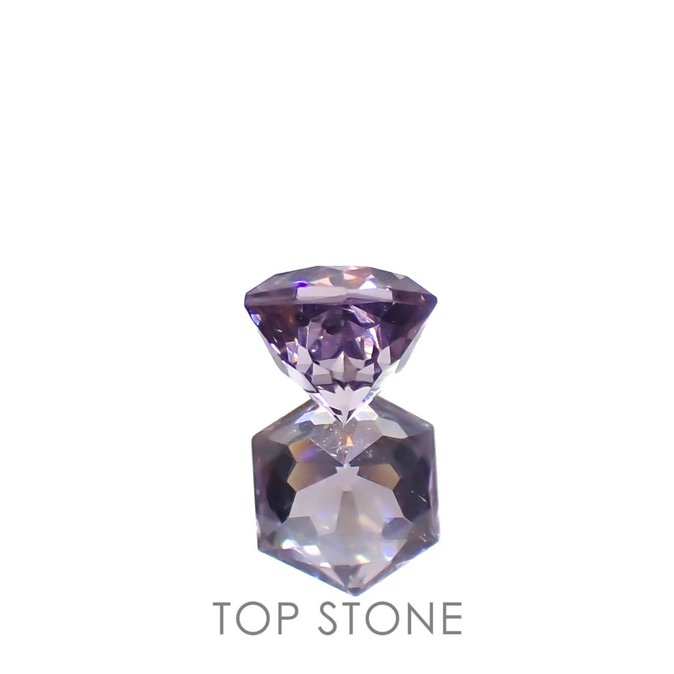 ◇ヘキサゴンカット◇パープルスピネル(宝石名スピネル)ビルマ/マダガスカル産 0.43ct 識別済[230220645]4.2x4.1mm前後