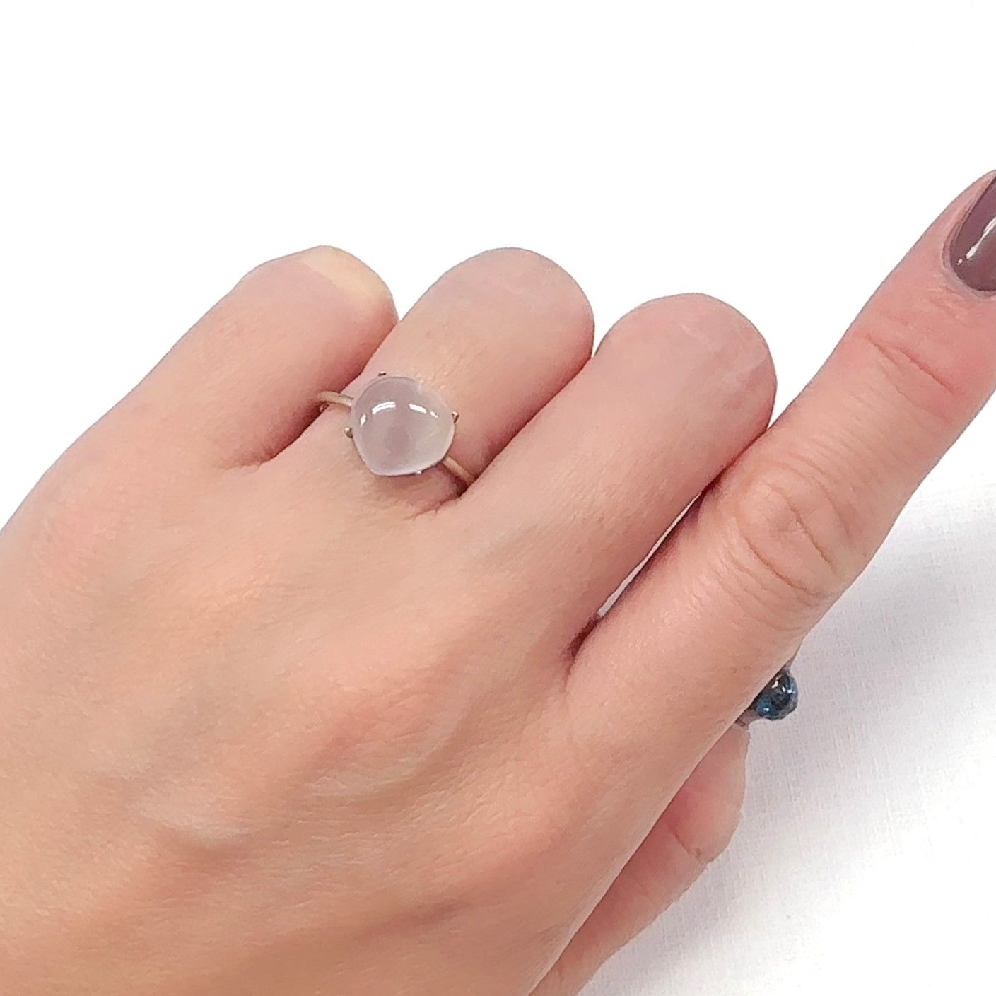 ムーンストーンキャッツアイ インド産 3.14ct[240527762]9.9x9.6mm前後