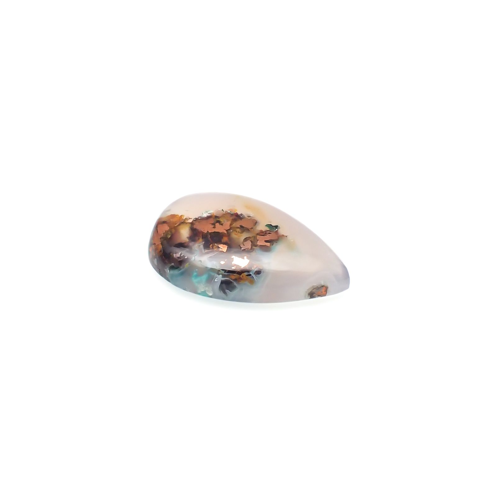コッパークリソコラインカルセドニー インドネシア産 22.95ct[230722644]26.4x16.9mm前後