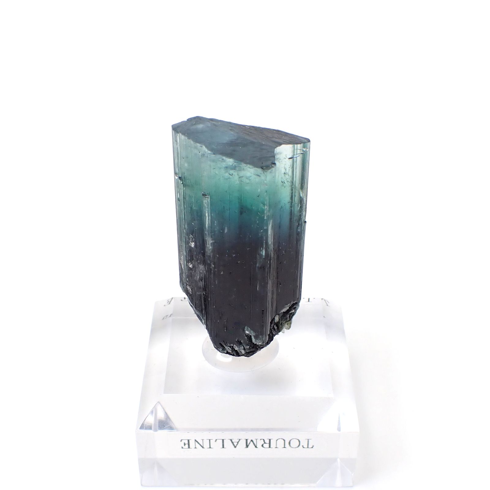 トルマリン柱状結晶原石 アフガニスタン・クナル州産 アクリル台座付き 132.24ct(26.44g) / 15.7x22.7x41.8mm前後 [260632366]