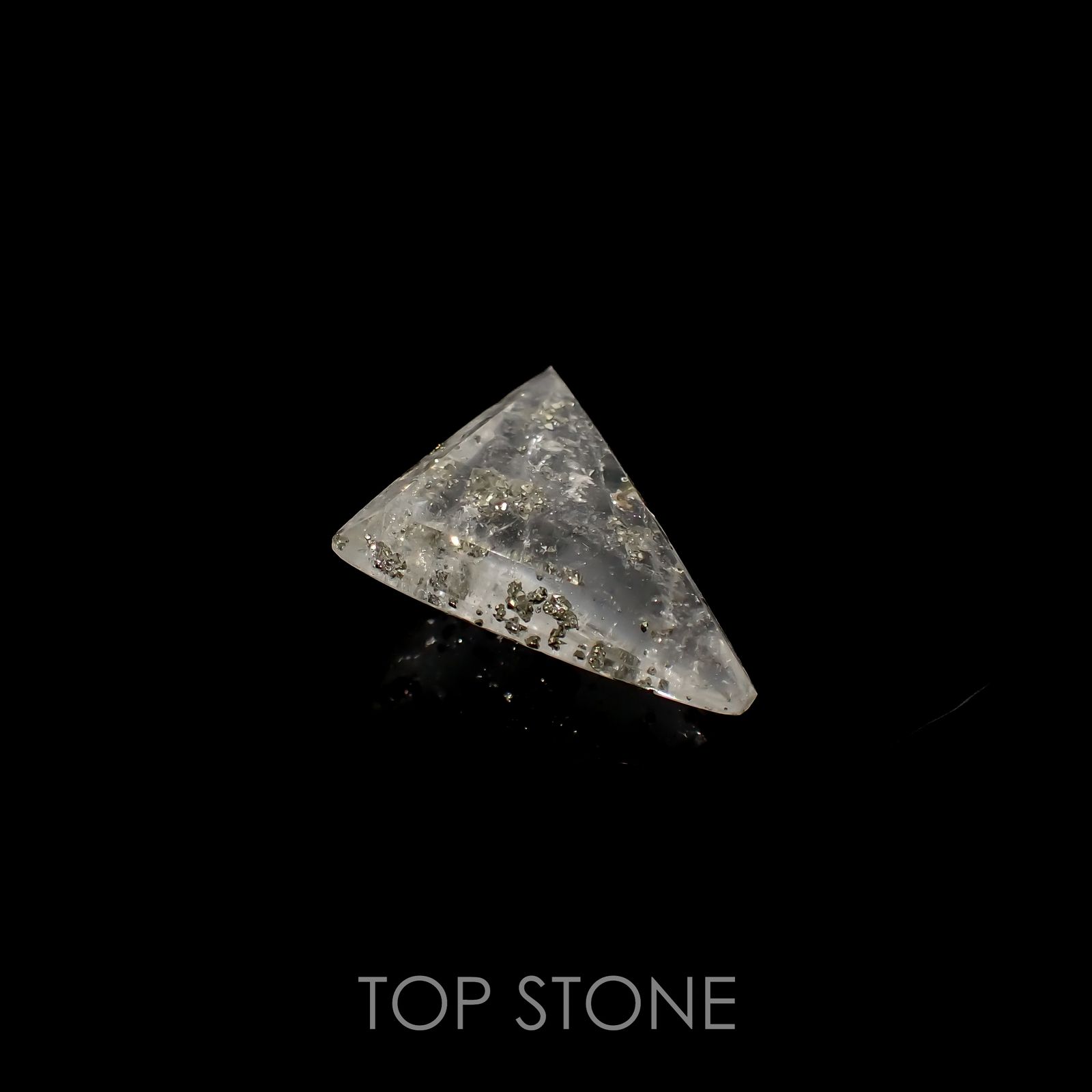パイライトインクォーツ  ブラジル産 17.08ct[220616626]22.5x19.3mm前後