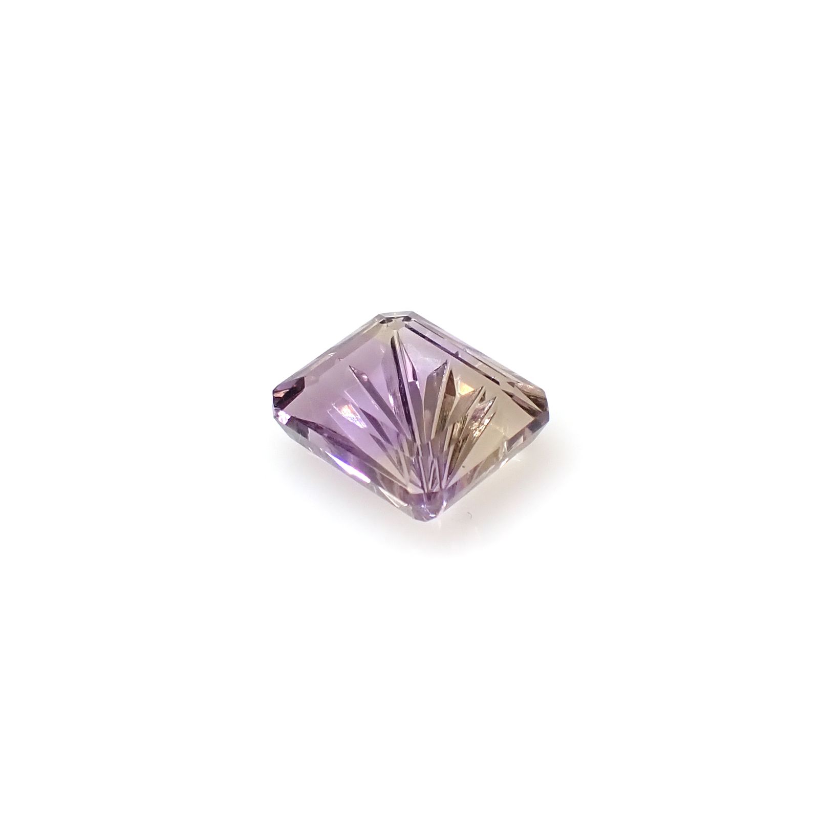 ◇甲州貴石切子Plus Three◇アメトリン カード付き ボリビア産 5.73ct [250630483]11.6x10.3mm前後