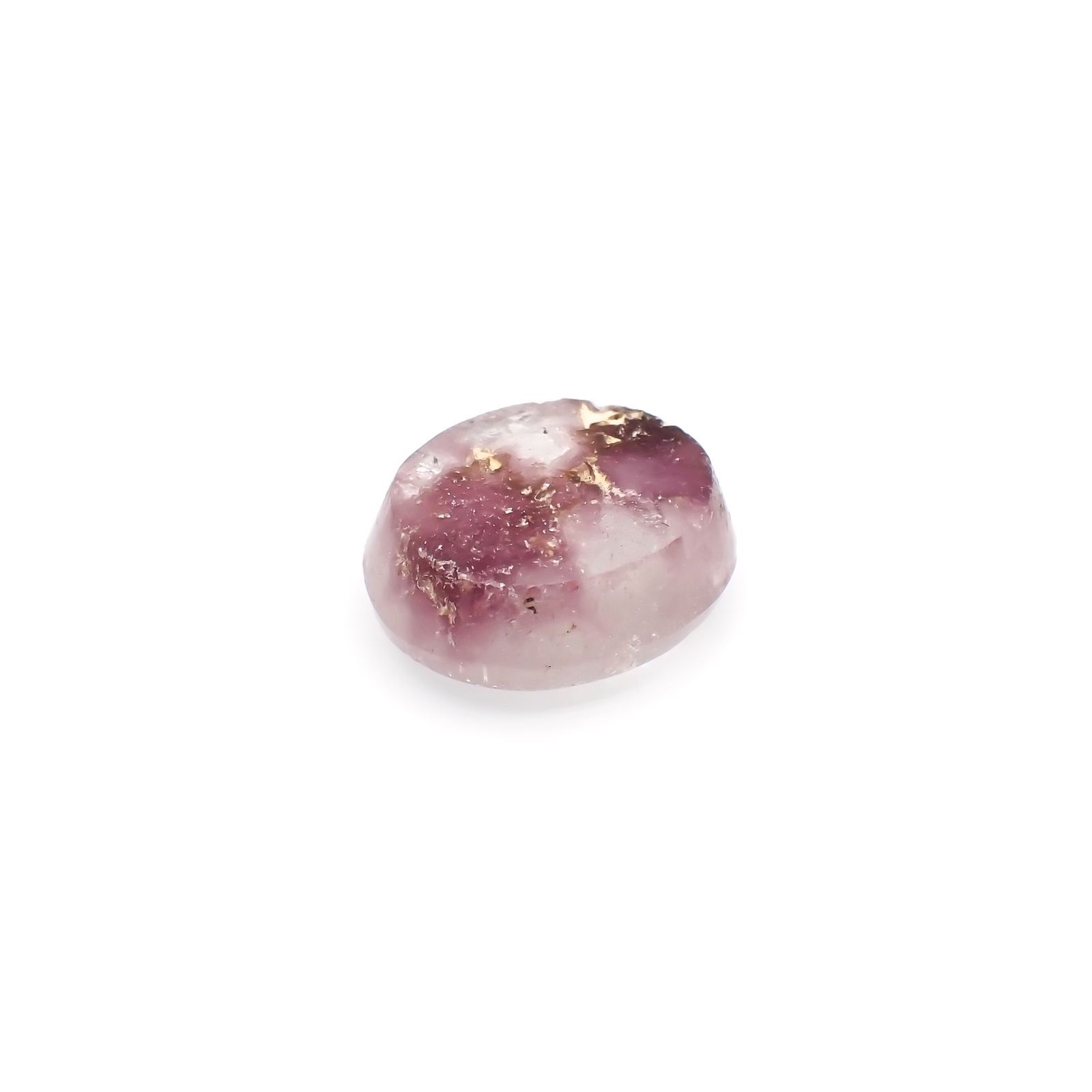 レピドライトインクォーツ ブラジル・ミナスジェライス州産 15.04ct[220917757]17.9x15.1mm前後
