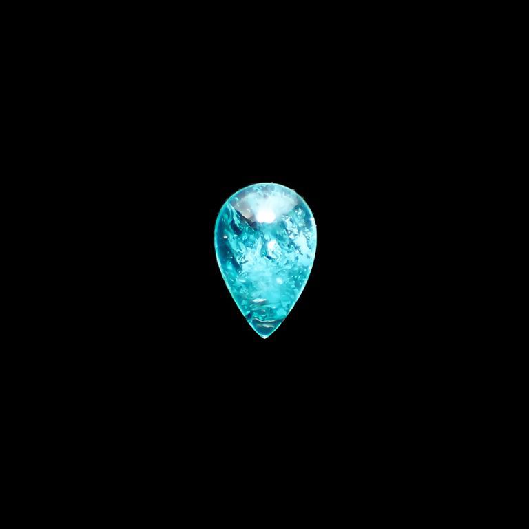 パライバトルマリン(宝石名トルマリン/別名パライバ・トルマリン) ブラジル・キントス鉱山産 0.425ct ソ付(宝貴協)[210711753]6.6×4.4mm前後