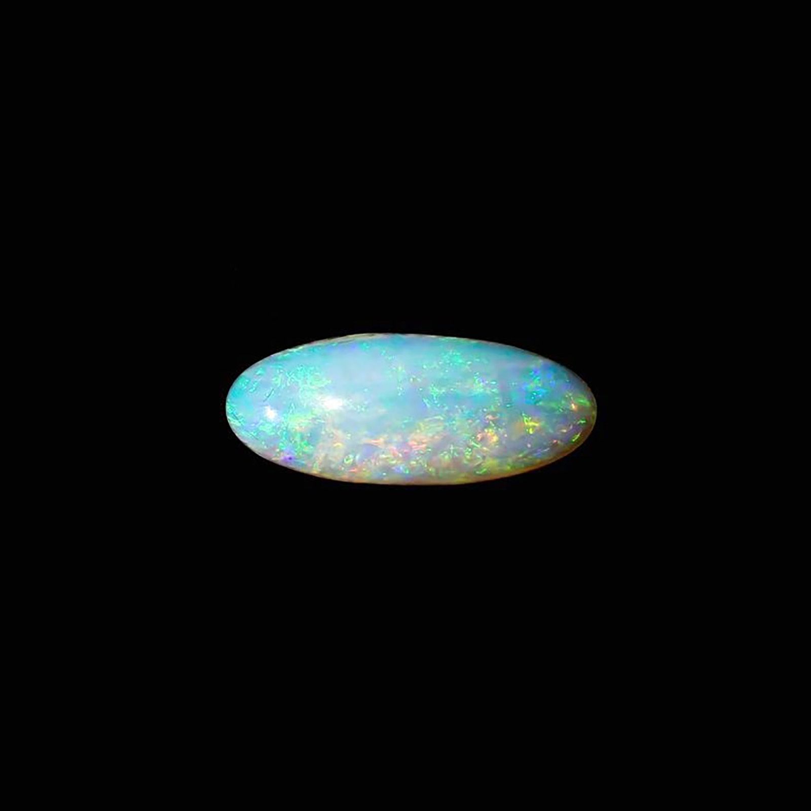 クリスタルオパール(宝石名オパール)オーストラリア産 ソ付(彩珠) 4.892ct / 21.5x8.8mm前後 [220717009]