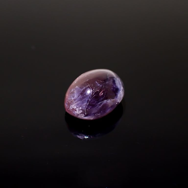 ブラッドショットアイオライトキャッツアイ(宝石名コーディエライト・キャッツアイ)インド産 5.178ct ソ付(彩珠)[221119075]11.9x9.4mm前後