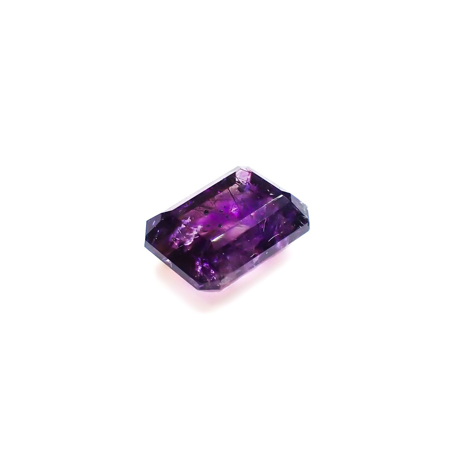 ◇カスタムカット◇アメジストエレスチャル ナイジェリア・カラバル産 3.13ct[221219691]9.7x7.1mm前後