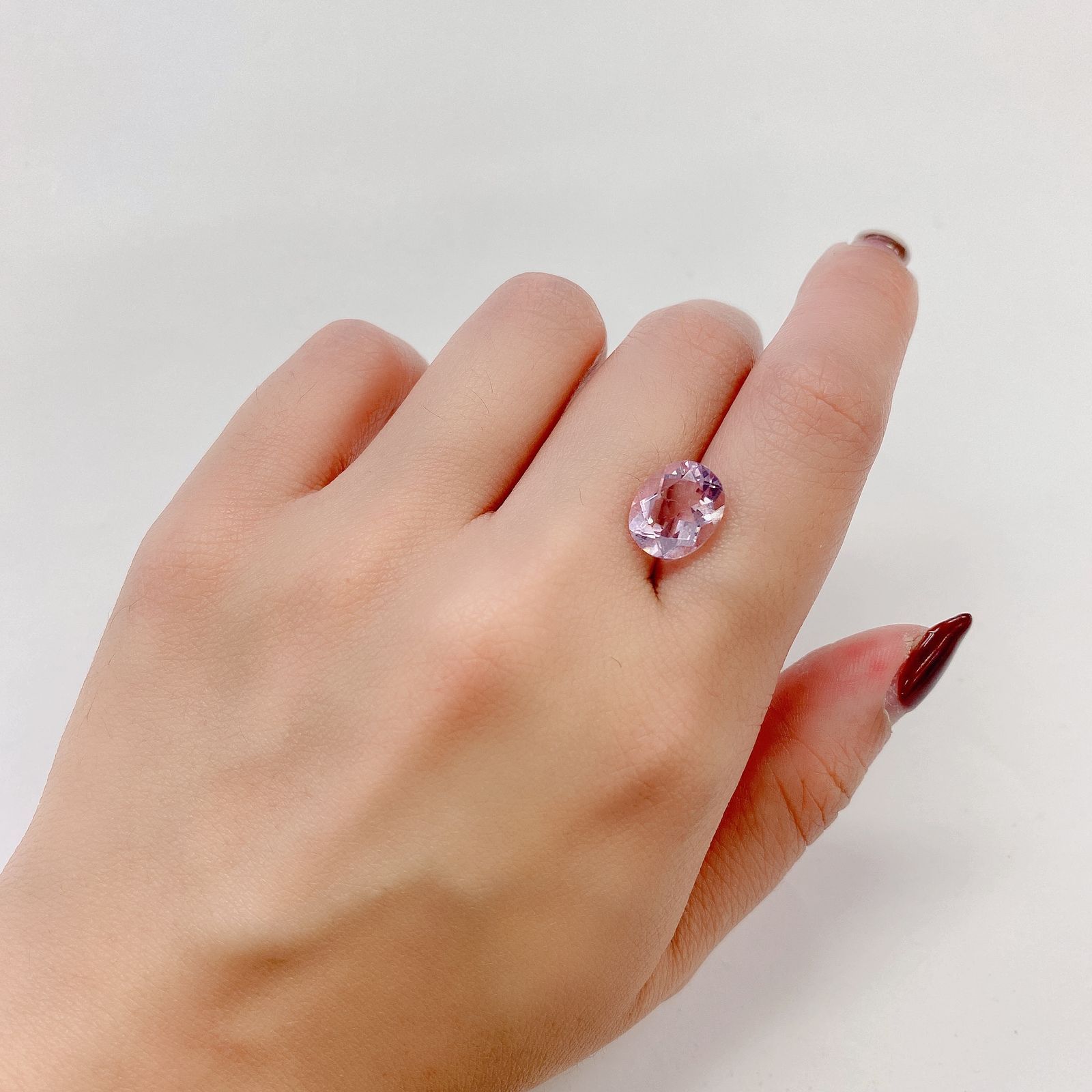 ピンクフローライト(宝石名ピンク・フルオライト)ブラジル産 4.55ct 識別済[230522248]11.2x9.1mm前後