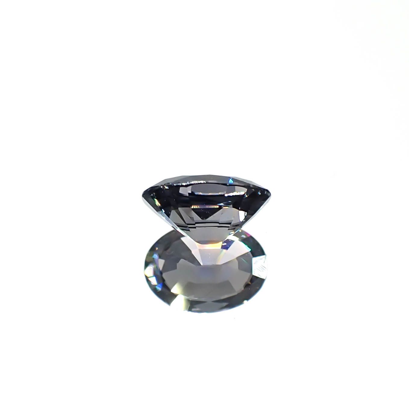 プラチナスピネル(宝石名スピネル)ビルマ産 0.88ct 識別済[250730758]7x5.1mm前後