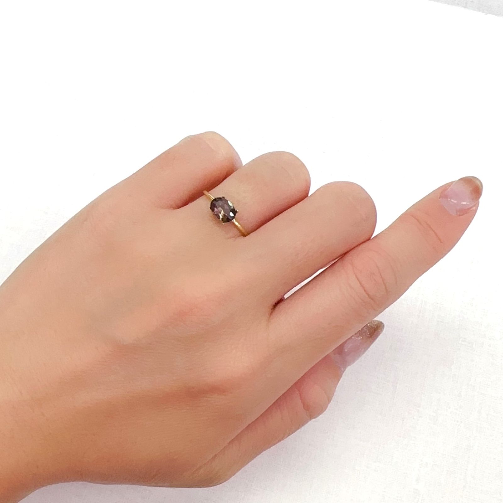 バイカラーアンデシン モンゴル産 0.71ct[231023572]7.2x5.2mm前後