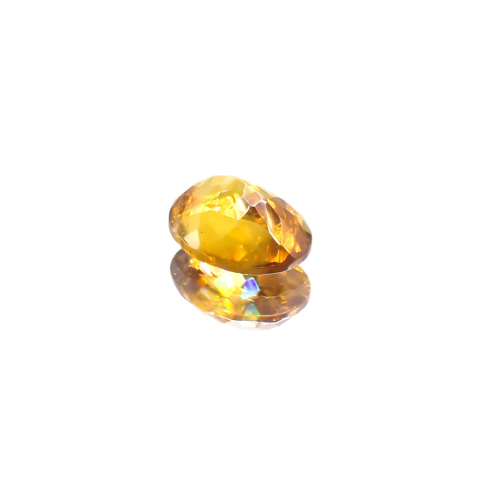 ゴールデンスフェーン(宝石名スフェーン) マダガスカル産 1.26ct 識別済[210812760]7.6×5.7mm前後