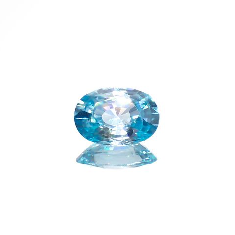 バイカラーブルージルコン カンボジア産 1.52ct[221018643]8x5.9mm前後