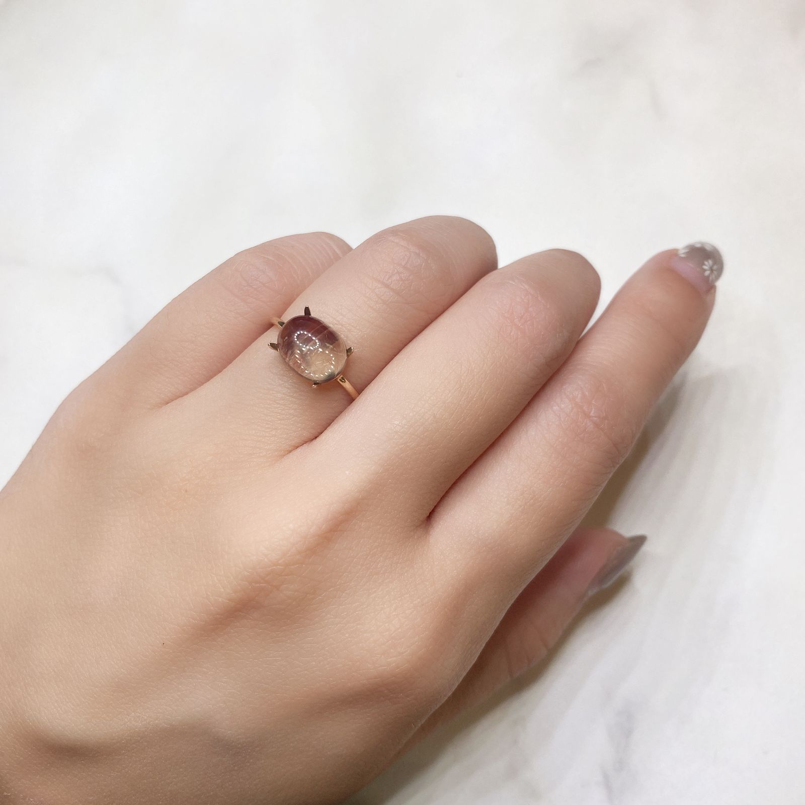 バイカラーアンデシン(宝石名アンデシン/ラブラドライト) チベット産 2.70ct 識別済[211013549]9.8×7.7mm前後