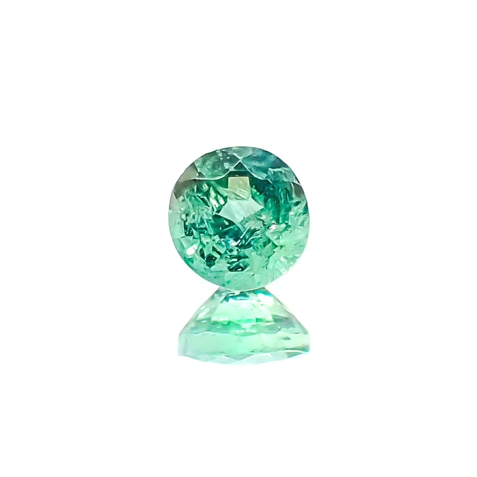 <ランダムセレクト1個販売> エメラルド ラウンドカット  コロンビア産 約0.09ct / 3x3mm前後 [20096075]