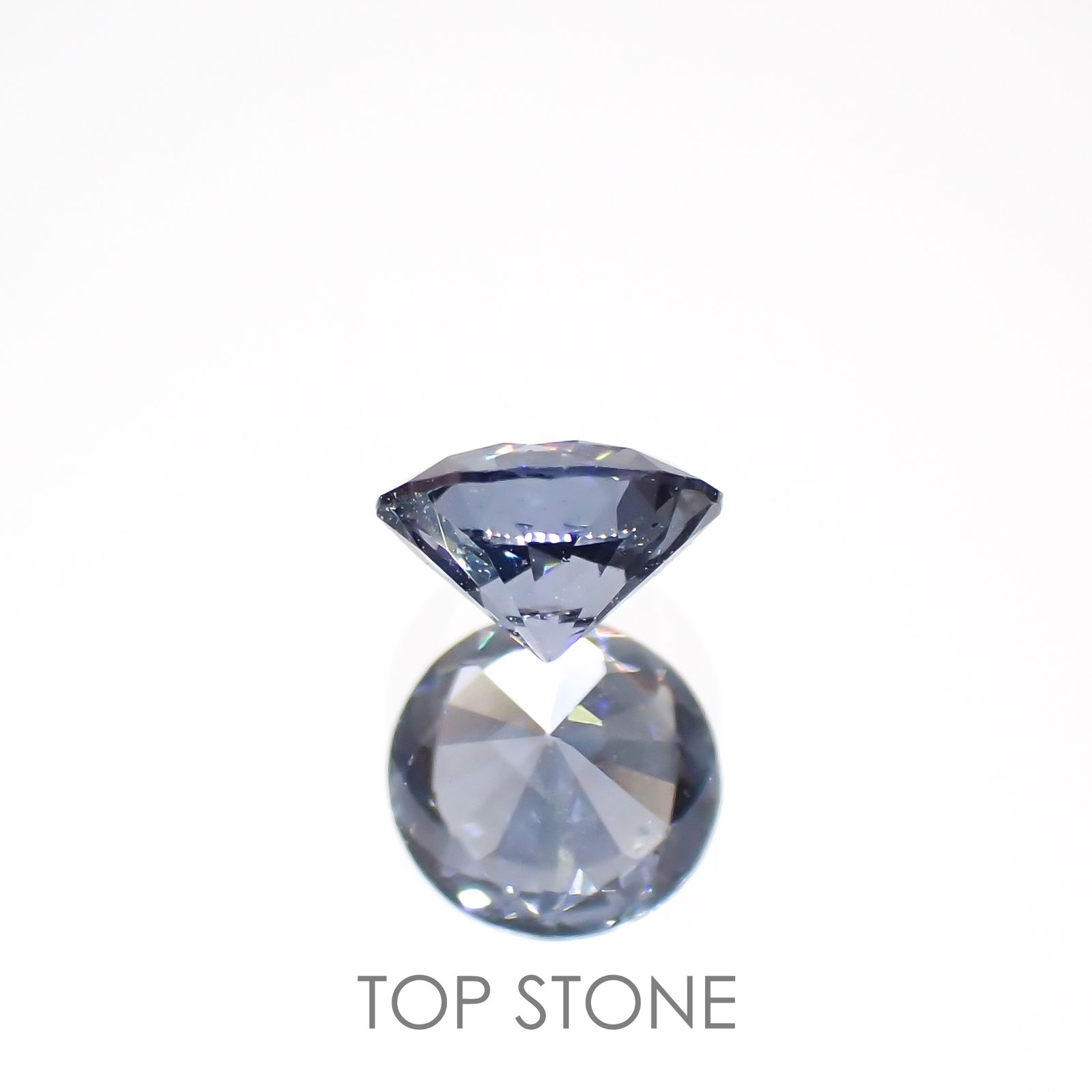 グレイッシュブルースピネル(宝石名スピネル)ビルマ/マダガスカル産 0.23ct 識別済[220817445]3.9x3.8mm前後