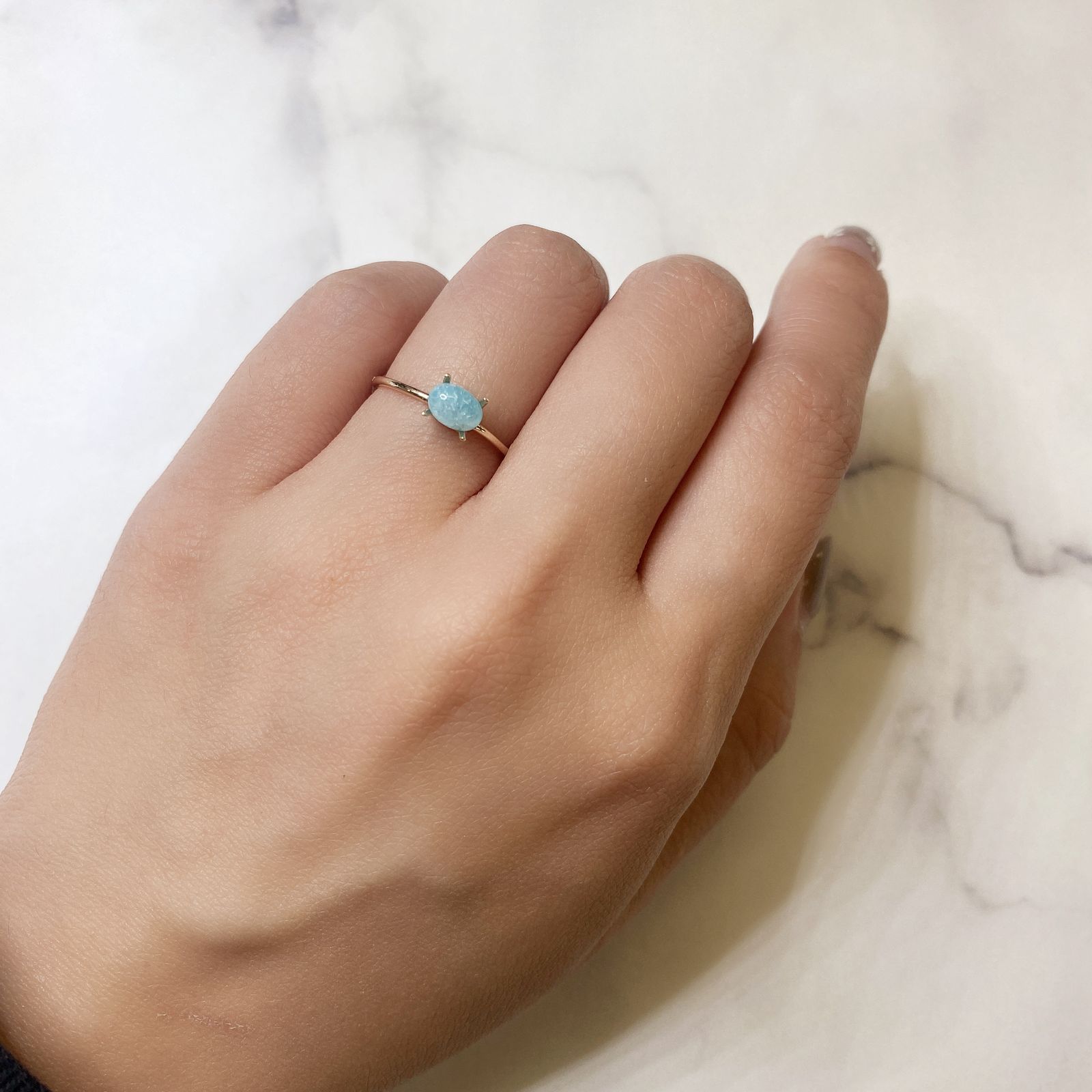 ヘミモルファイト(宝石名ヘミモルファイト) コンゴ産 0.71ct 識別済[211013290]6.1×4.3mm前後