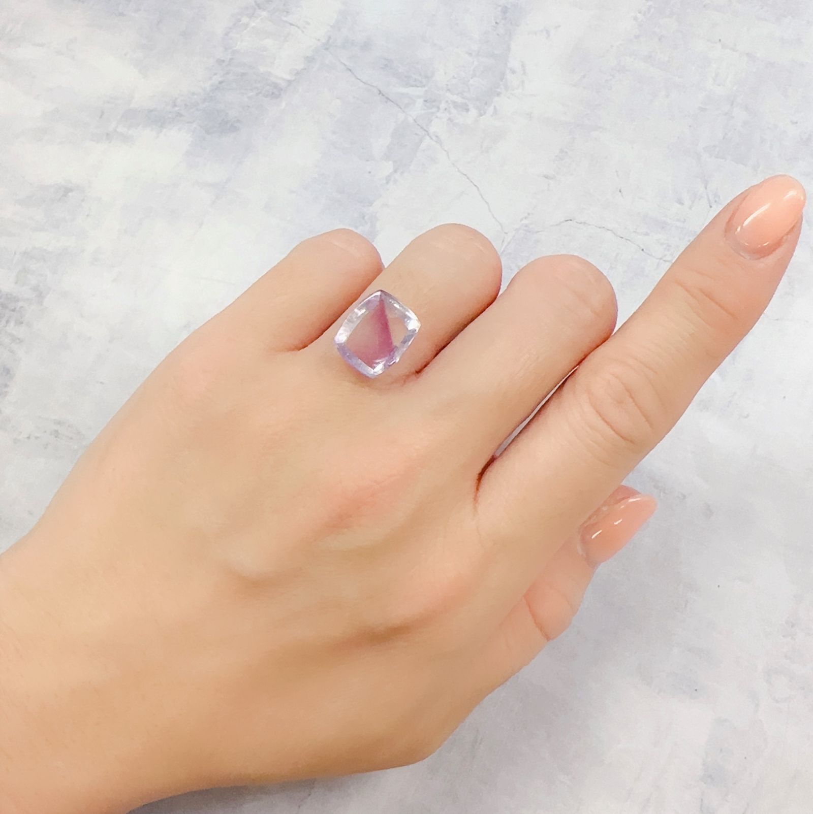 アメジストエレスチャル ブラジル産 5.75ct[230119787]12.8x10.8mm前後