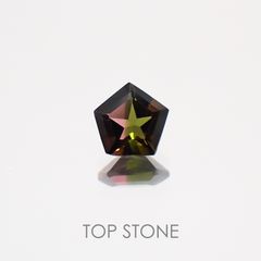 ◇ペンタゴンカット◇バイカラートルマリンSA ブラジル・アフリカ産 ルース 0.24ct[21019139]4.1×4.1mm前後