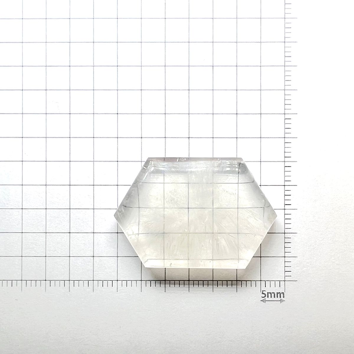 トラピッチェクォーツ 偏光板2枚付き コロンビア・ボヤカ産 44.89ct[230823261]28.7x22.6mm前後