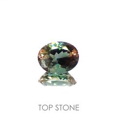 バイカラーオレゴンサンストーン(宝石名ラブラドライト)アメリカ・オレゴン州産 3.24ct 識別済[220616264]11.2x8.7mm前後