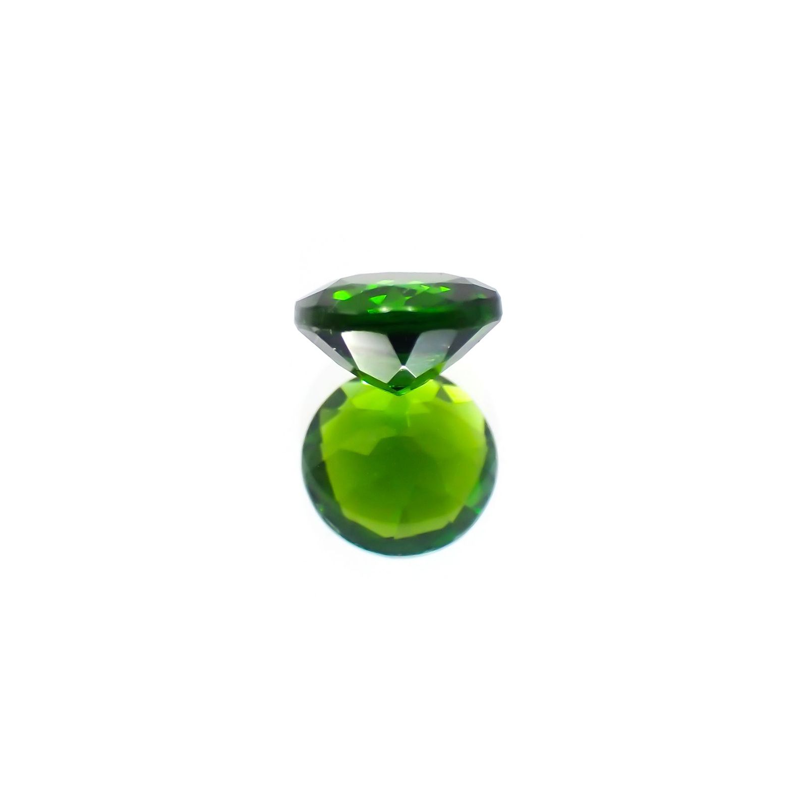 クロムダイオプサイド(宝石名クロム・ダイオプサイド)ロシア産 0.56ct 識別済[231124295]5.2x5.2mm前後