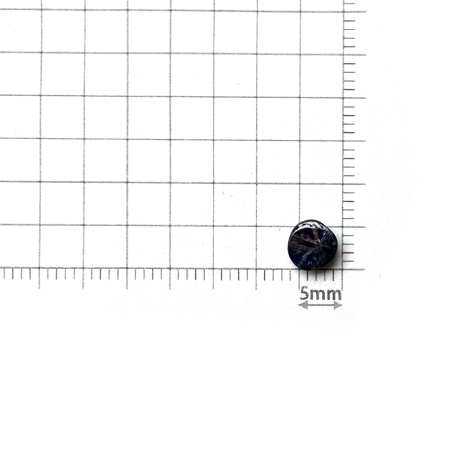 トラピッチェサファイア 原石スライス磨き ビルマ産 0.82ct [250430185]5.7x5.7mm前後
