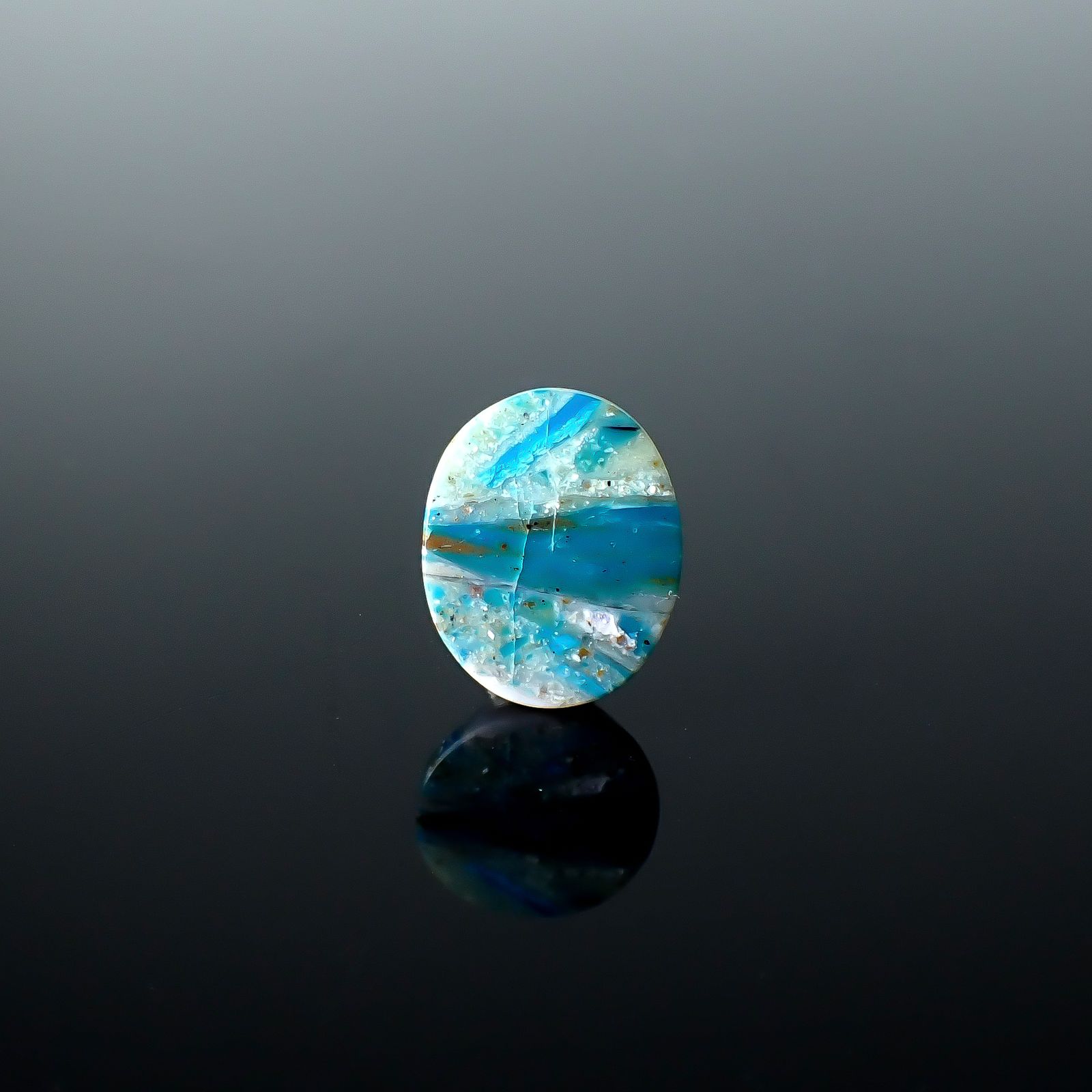 ブルーオパール ペルー産 3.76ct [250730727]13.6x10.9mm前後